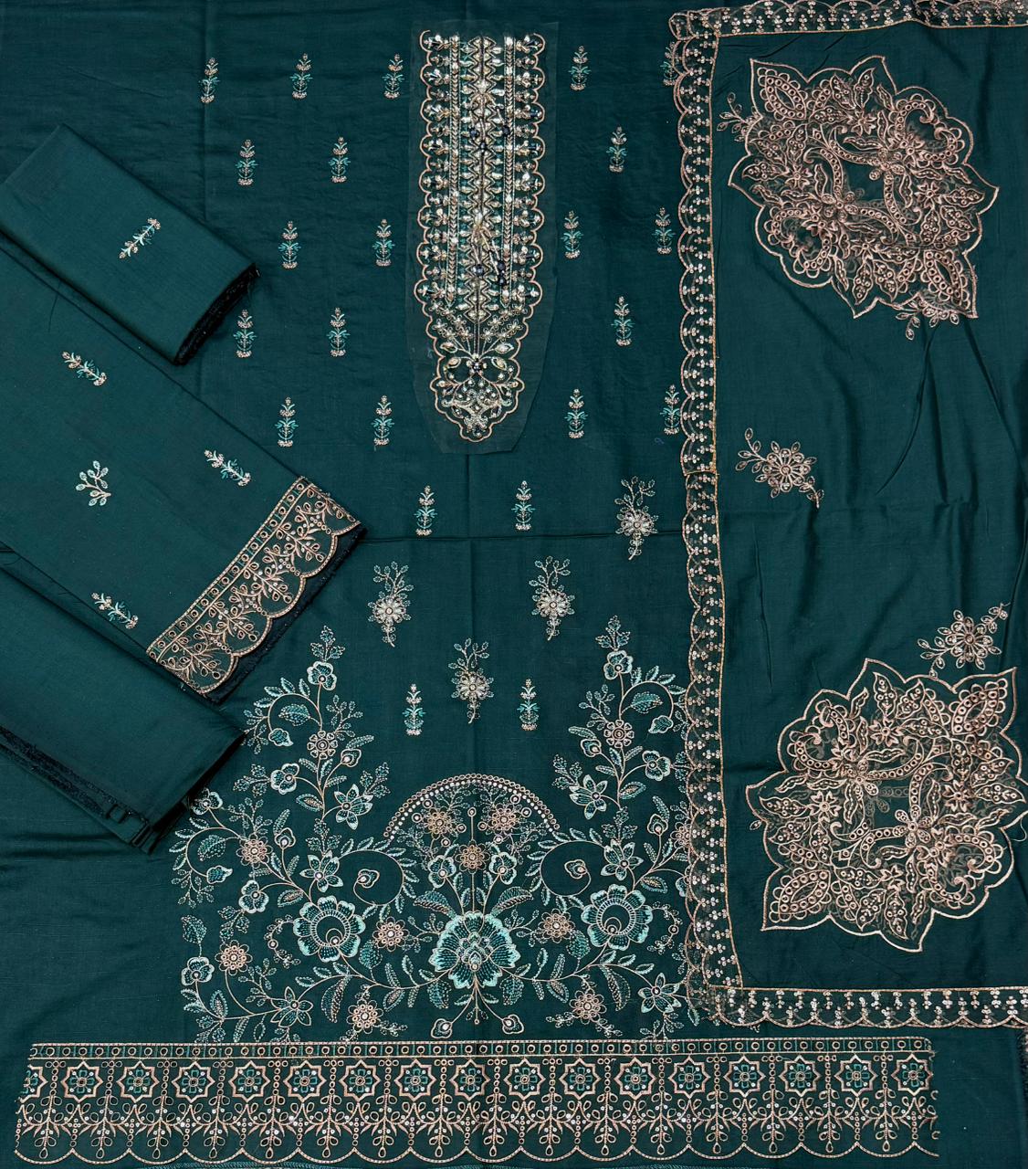 Isbah Noor Dhanak Shawl luxury Unstitched 3 Piece suit D902