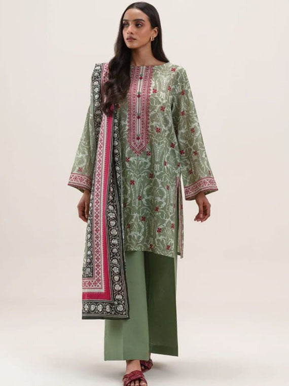 BeechTree Printed Lawn 3PC Unstitched Suit 001019