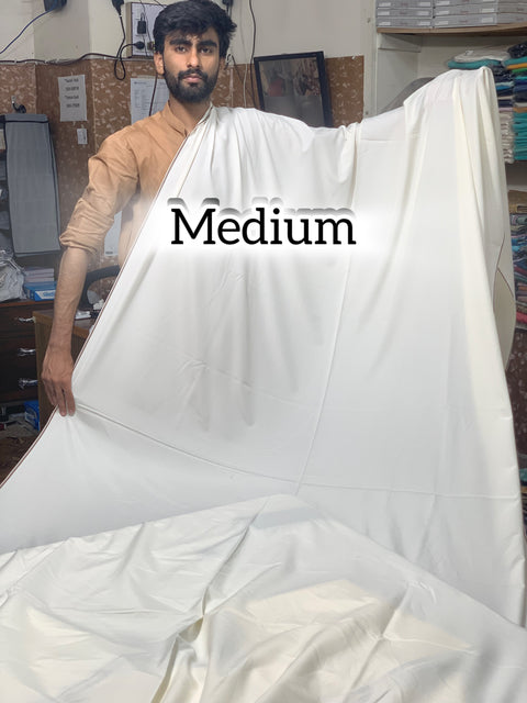 Boski WshinWear High Quality Class Fabric Farooq Textile (Medium Cream Deep Colour)