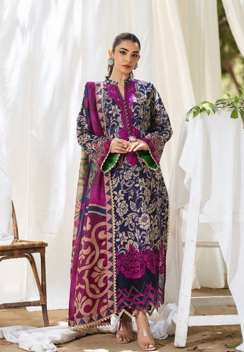 Zainab Chottani Print Lelan Allover 3 pcs لیلن سوٹ D7 TAHIRA