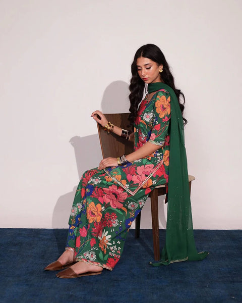 Floral Green | 2-Piece Summer Lawn Outfit