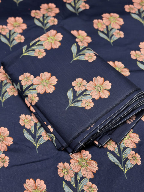 Imported Hand Paint All-over Block Printed Khaddar 2Pc