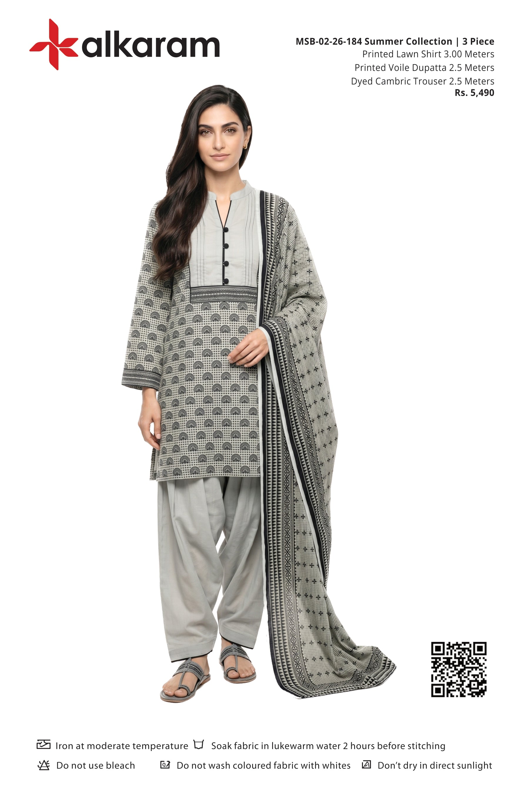 Alkaram Original Lawn 3-Piece Summer Collection 001713