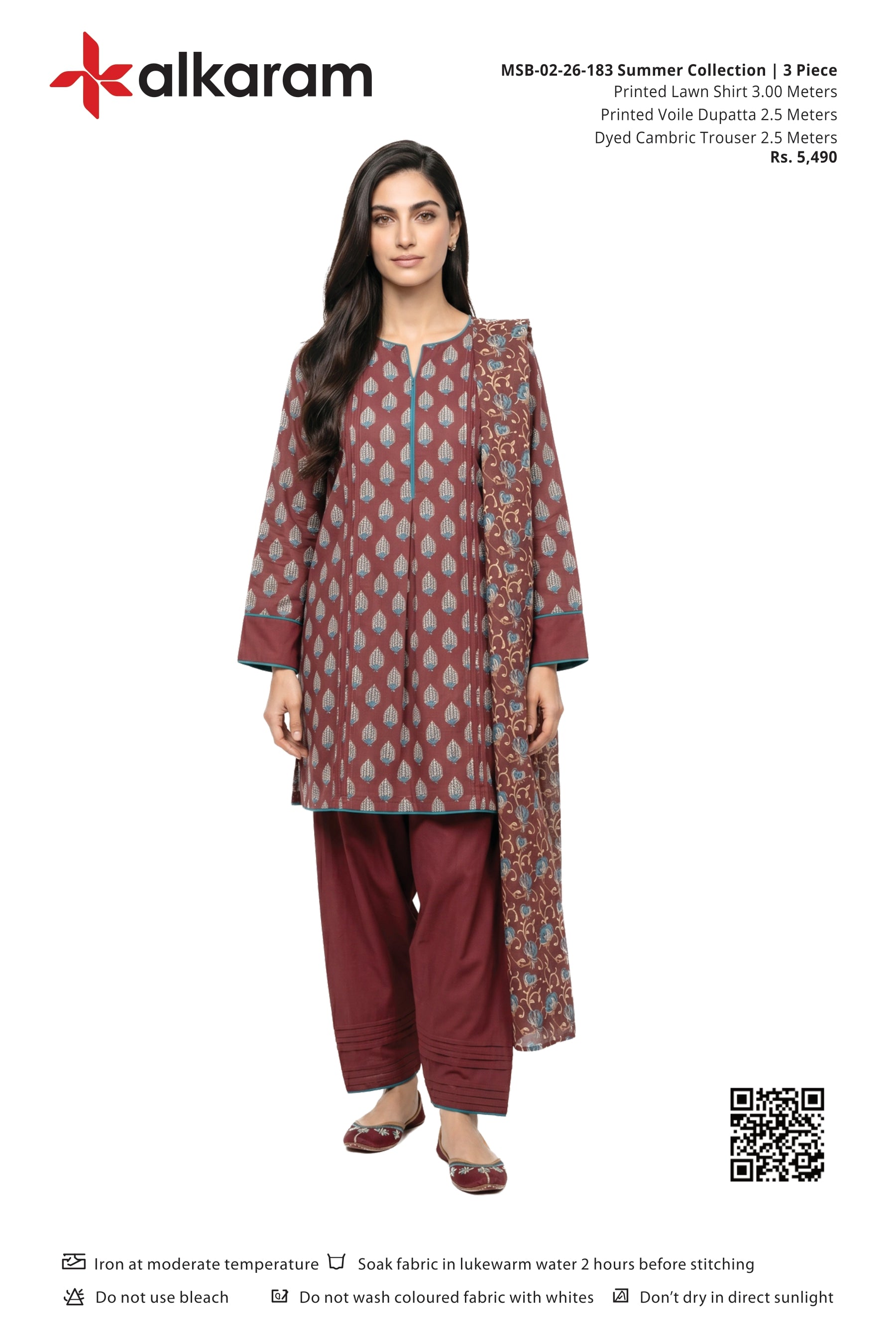 Alkaram Original Lawn 3-Piece Summer Collection 001718