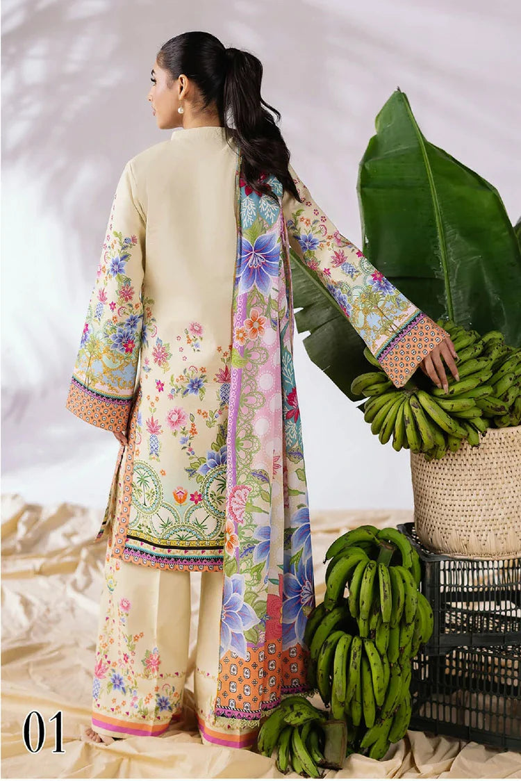 CoCo Premium 3Pcs Lawn With Digital Printed Shirt And Trouser 001024