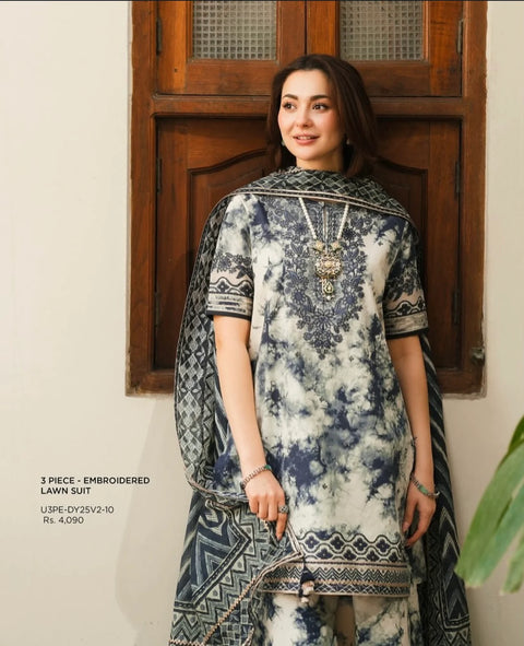 SAPHIRE HIT CODE Hania EID Embroidered Lawn Luxury Unstitched 3 pcs