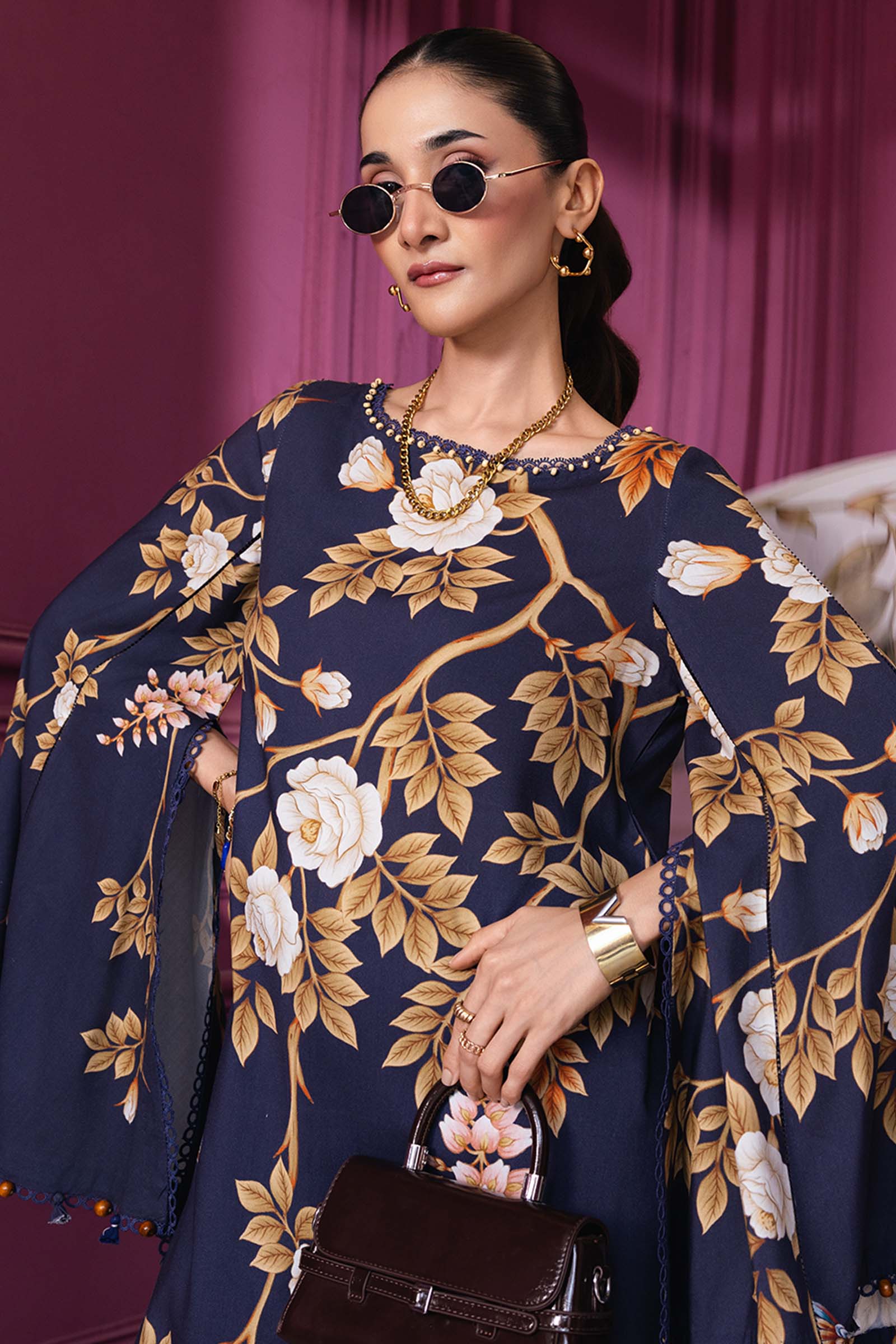 Maria B M.Basics Printed Lawn Unstitched 3pcs Suit 1102-A