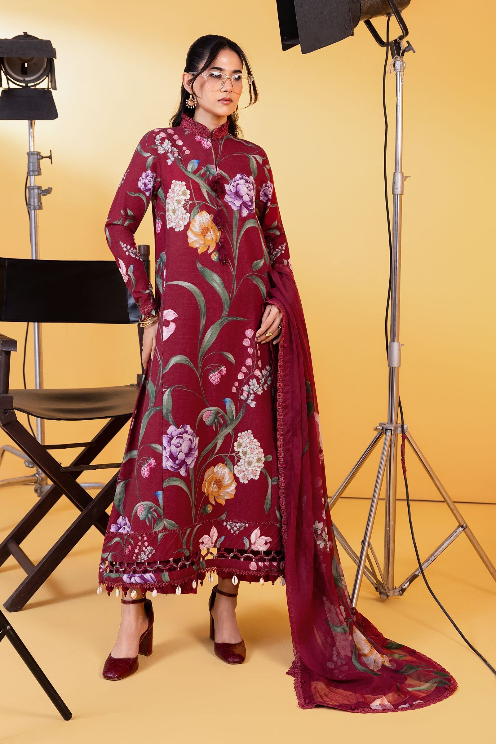 Maria B M.Basics Printed Lawn Unstitched 3pcs Suit 1103-A