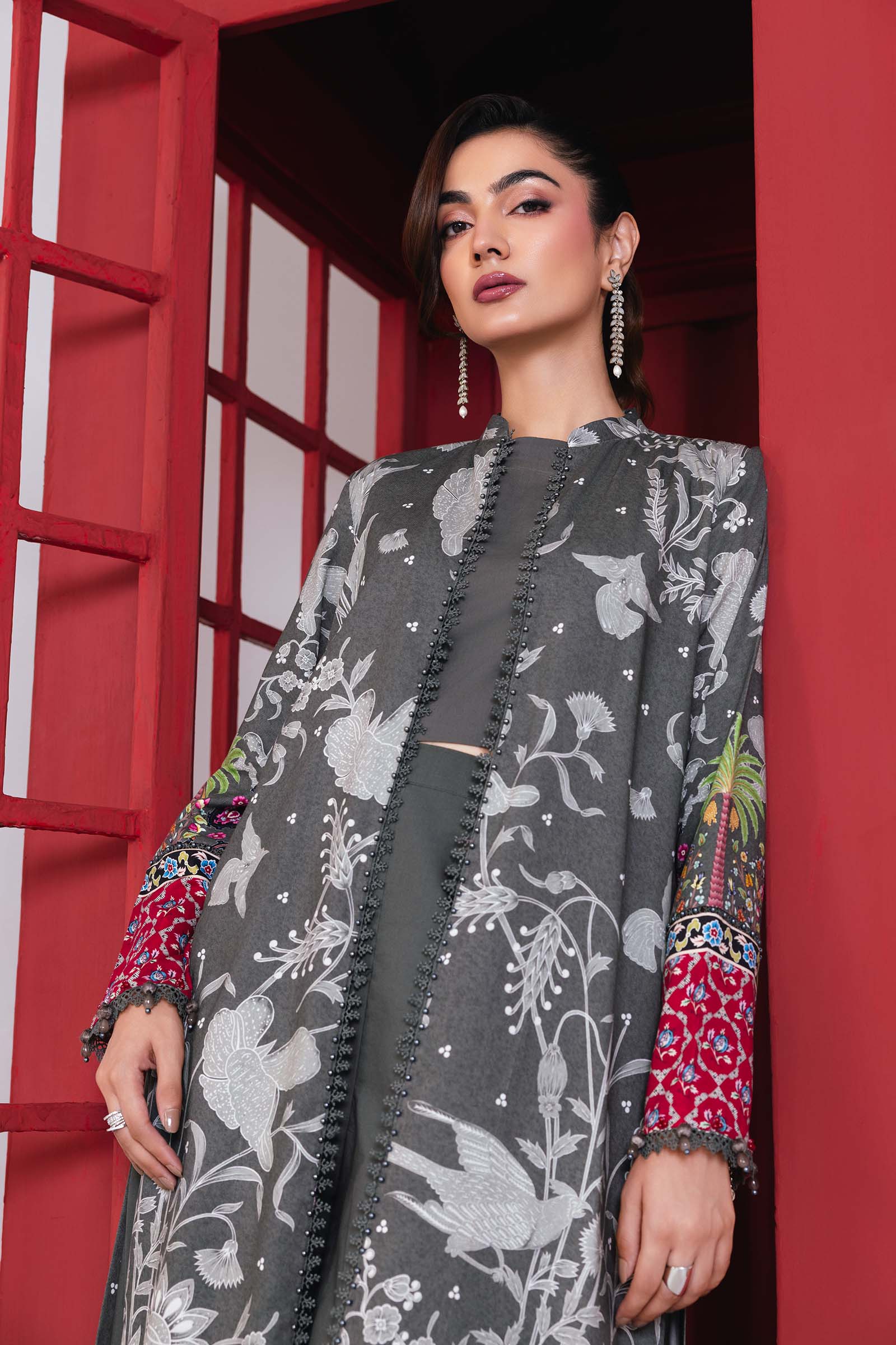 Maria B M.Basics Printed Lawn Unstitched 3pcs Suit 1106-A