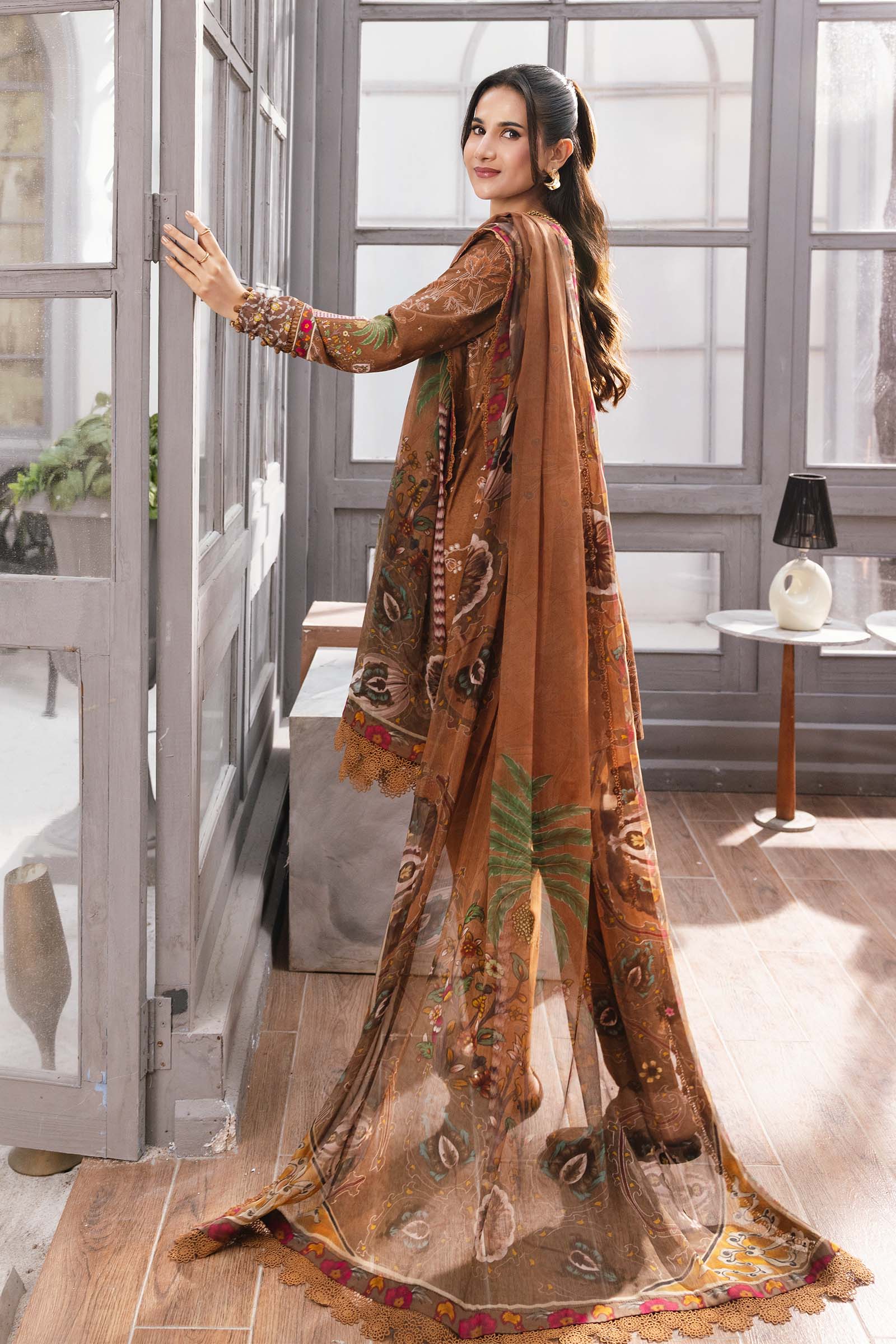 Maria B M.Basics Printed Lawn Unstitched 3pcs Suit 1106-B