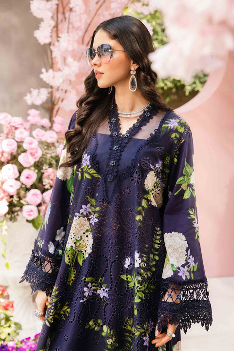 Maria B M.Print Unstitched 3Pc Suit Basic MPT-2602-B