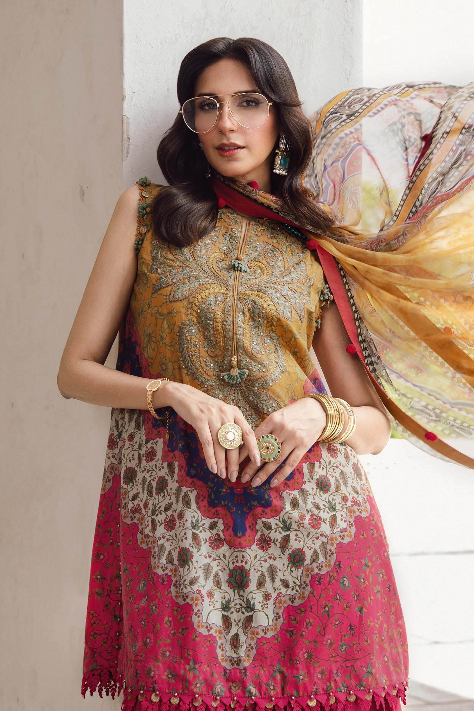 Maria B 3pcs Printed Sale Article With Lawn  Dupatta | MPT-2710-A