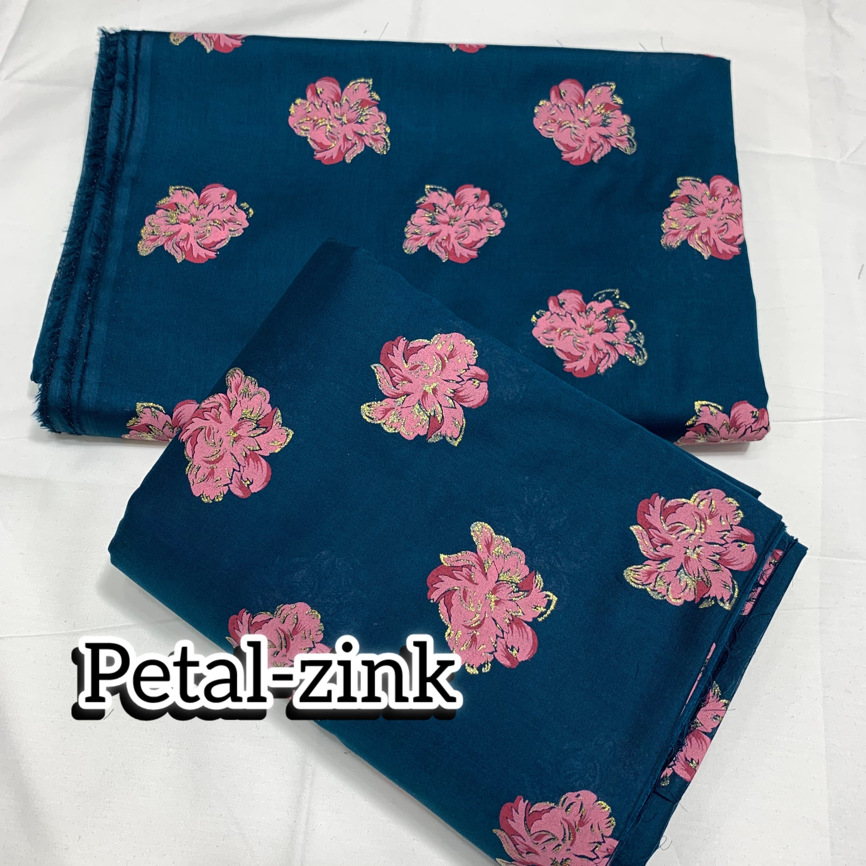 Imported Hand Paint Work All-over 2Pc Lawn Block Printed petal-zink