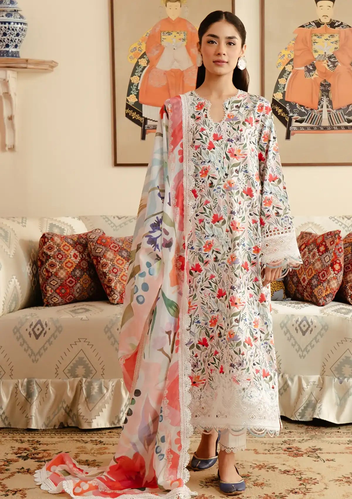 Elira - Embroidered Lawn 3Pcs Unstitched Suit