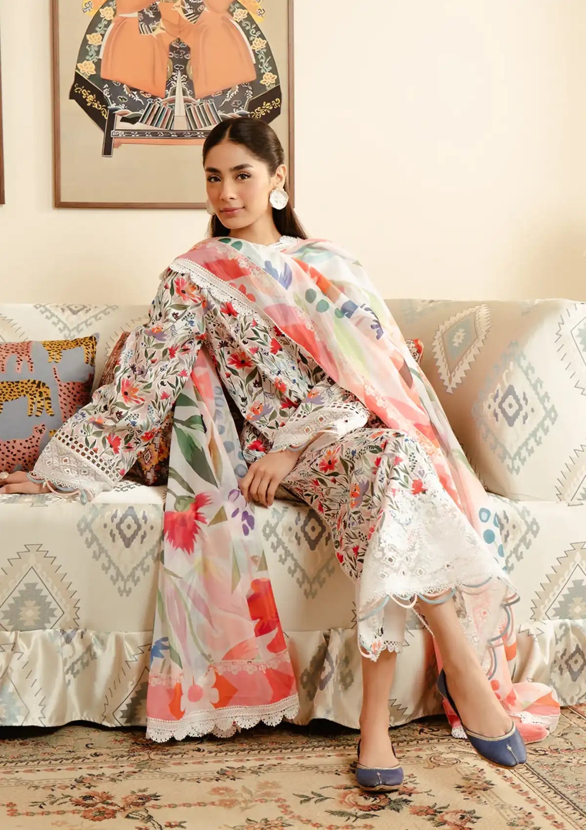 Elira - Embroidered Lawn 3Pcs Unstitched Suit