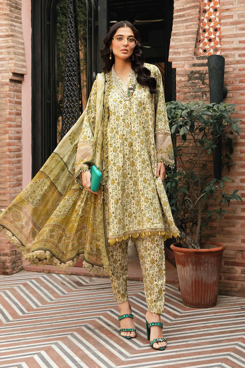 Maria B M.Print Unstitched 3Pc Suit Basic 2207-A