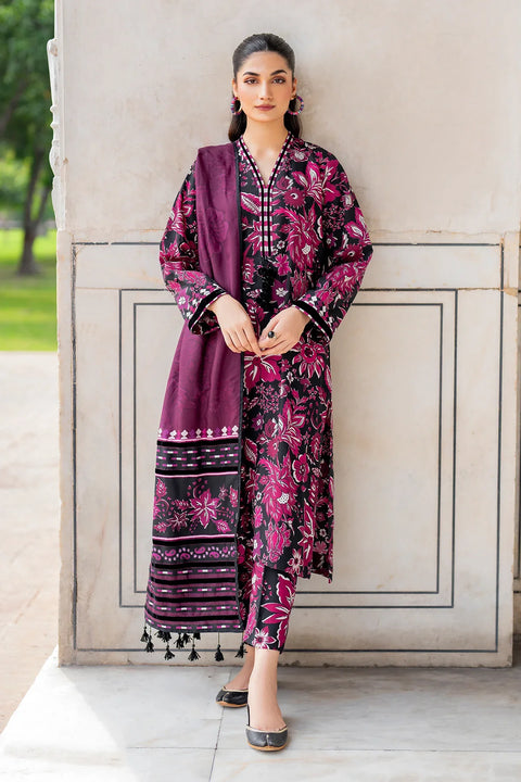 Baroque Printed Chiffon Dupatta 3pc UF-732