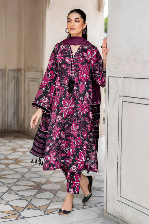 Baroque Printed Chiffon Dupatta 3pc UF-732
