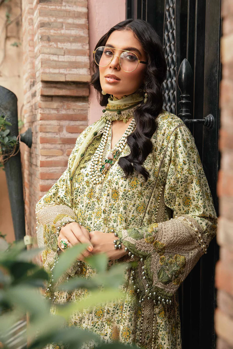 Maria B M.Print Unstitched 3Pc Suit Basic 2207-A
