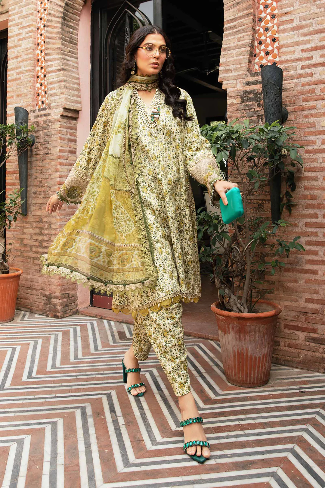 Maria B M.Print Unstitched 3Pc Suit Basic 2207-A