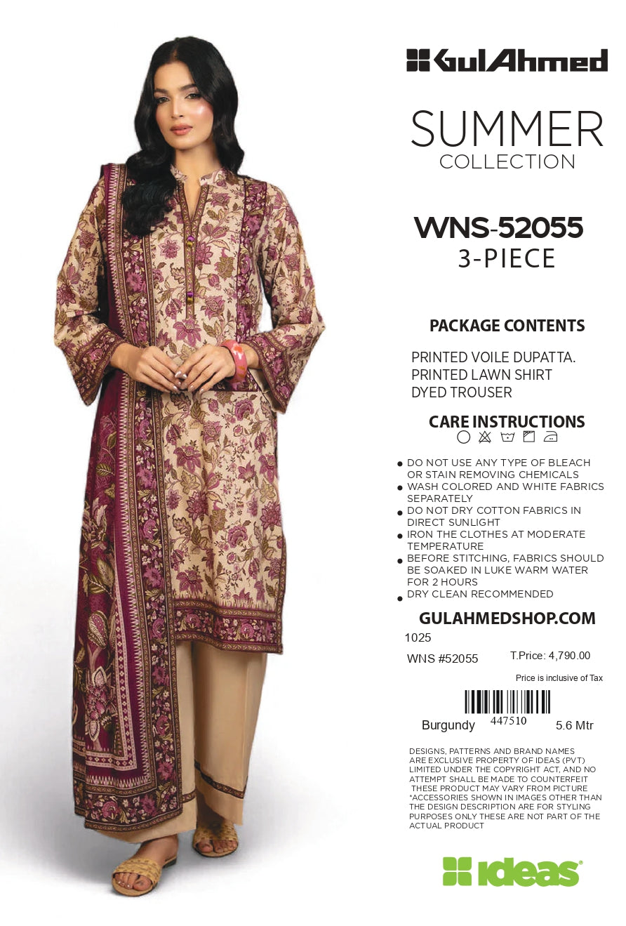 Gullahmed Lawn Printed Summer 3Pc 001312