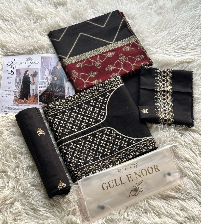 Rangoli by GullENoor Eid Embroidered Lawn 3PCS Jecard Dupatta 763
