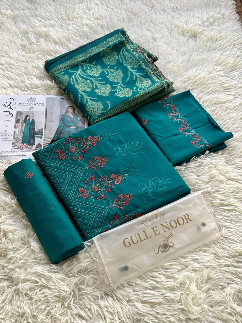 Rangoli by GullENoor Eid Embroidered Lawn 3PCS Jecard Dupatta 768