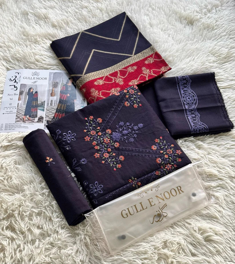 Rangoli by GullENoor Eid Embroidered Lawn 3PCS Jecard Dupatta 767