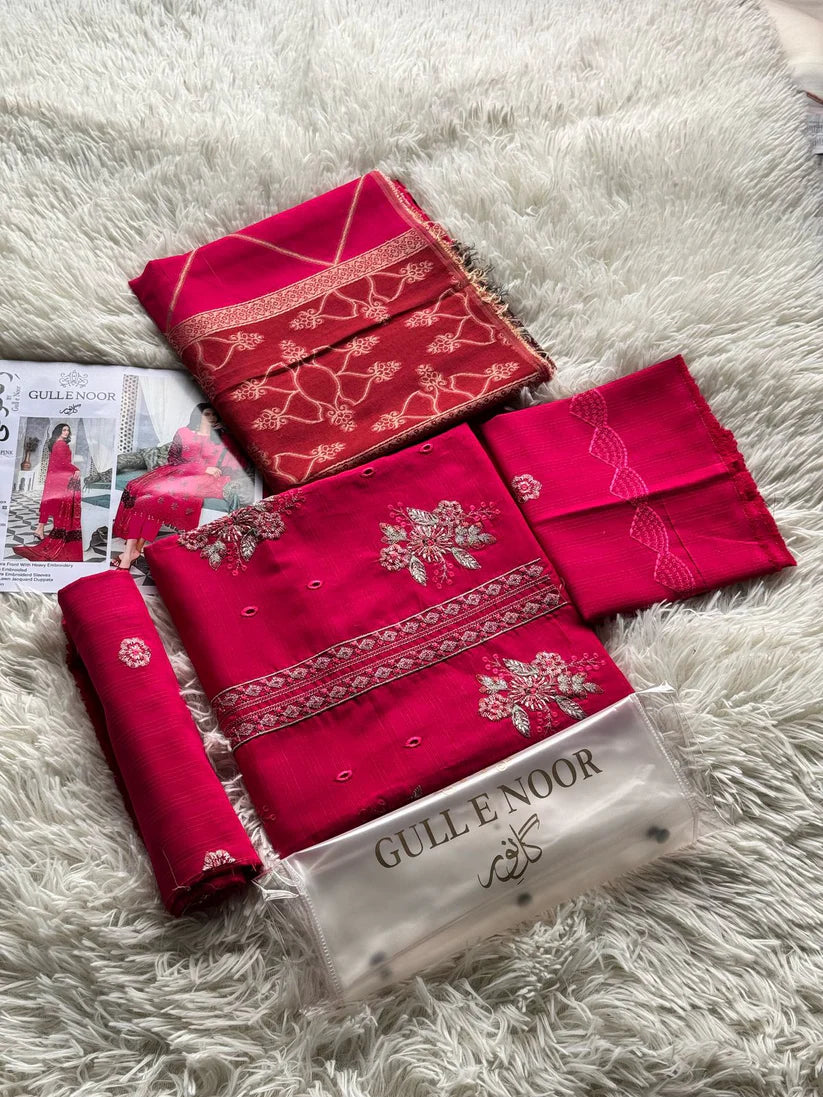 Rangoli by GullENoor Eid Embroidered Lawn 3PCS Jecard Dupatta 764