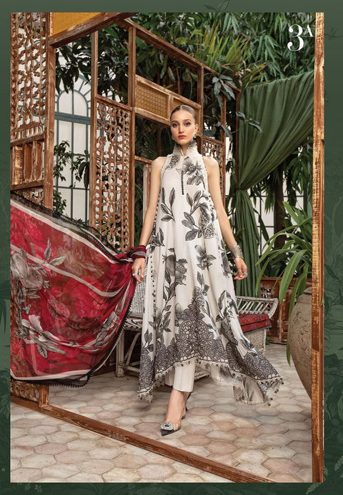 Maria B Anar MPT-1803-A Embroidered Daman Full Heavy 3PC Suit