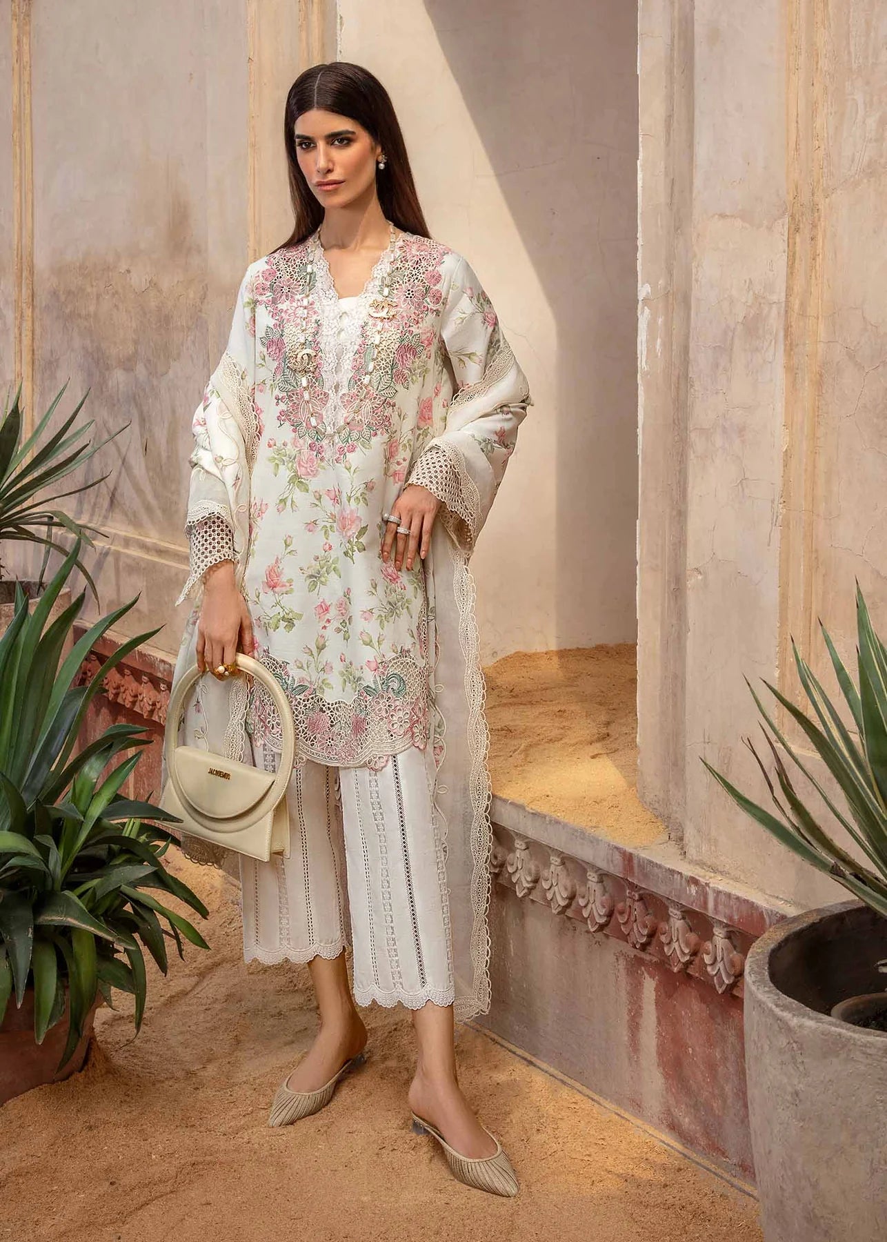 Crimson Luxury Printed Lawn 3 Piece Collection By Saira Shakira  A Flower Named Peace - CRWP 5