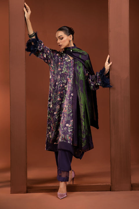 Maria B M Print Khaddar کھ ر Printed 3Pcs MPS-PF24-05 CHARMEUSE