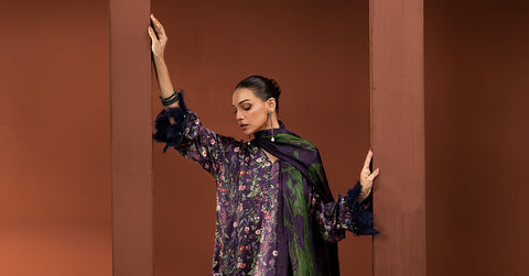 Maria B M Print Khaddar کھ ر Printed 3Pcs MPS-PF24-05 CHARMEUSE