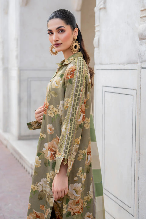 Baroque Printed Bnmbher Collection 3Pcs shirt Trouser Dupatta UE-brq