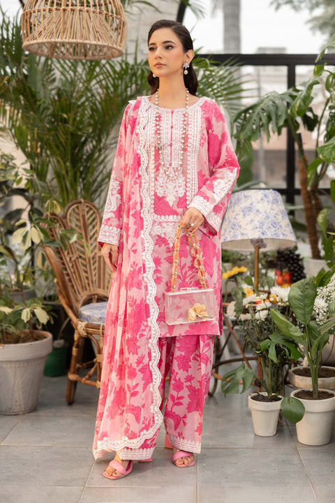 3 Piece Unstitched Embroidered Heavy Lawn Suit | DW-EF25-124