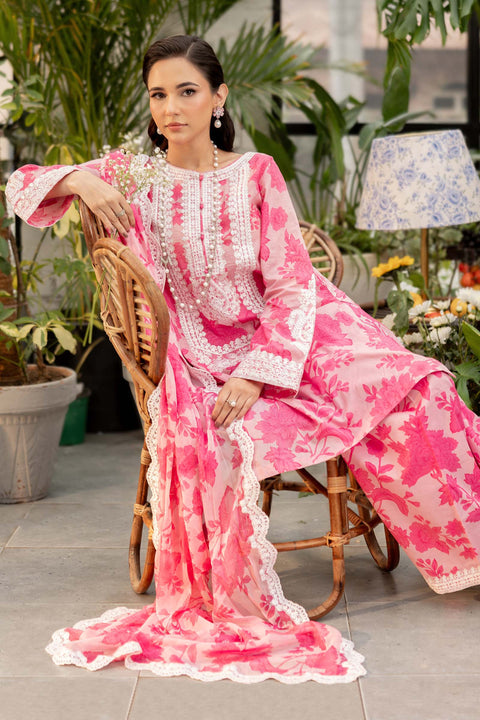 3 Piece Unstitched Embroidered Heavy Lawn Suit | DW-EF25-124