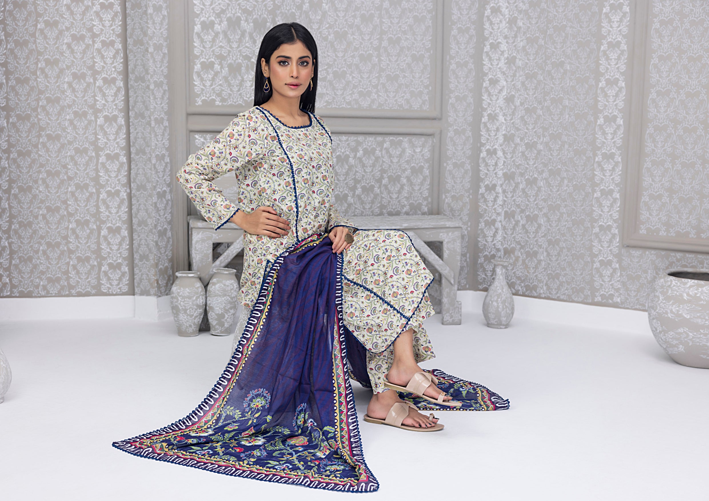 Identic Separate Salina by Regarlia Lawn Alover 3pc