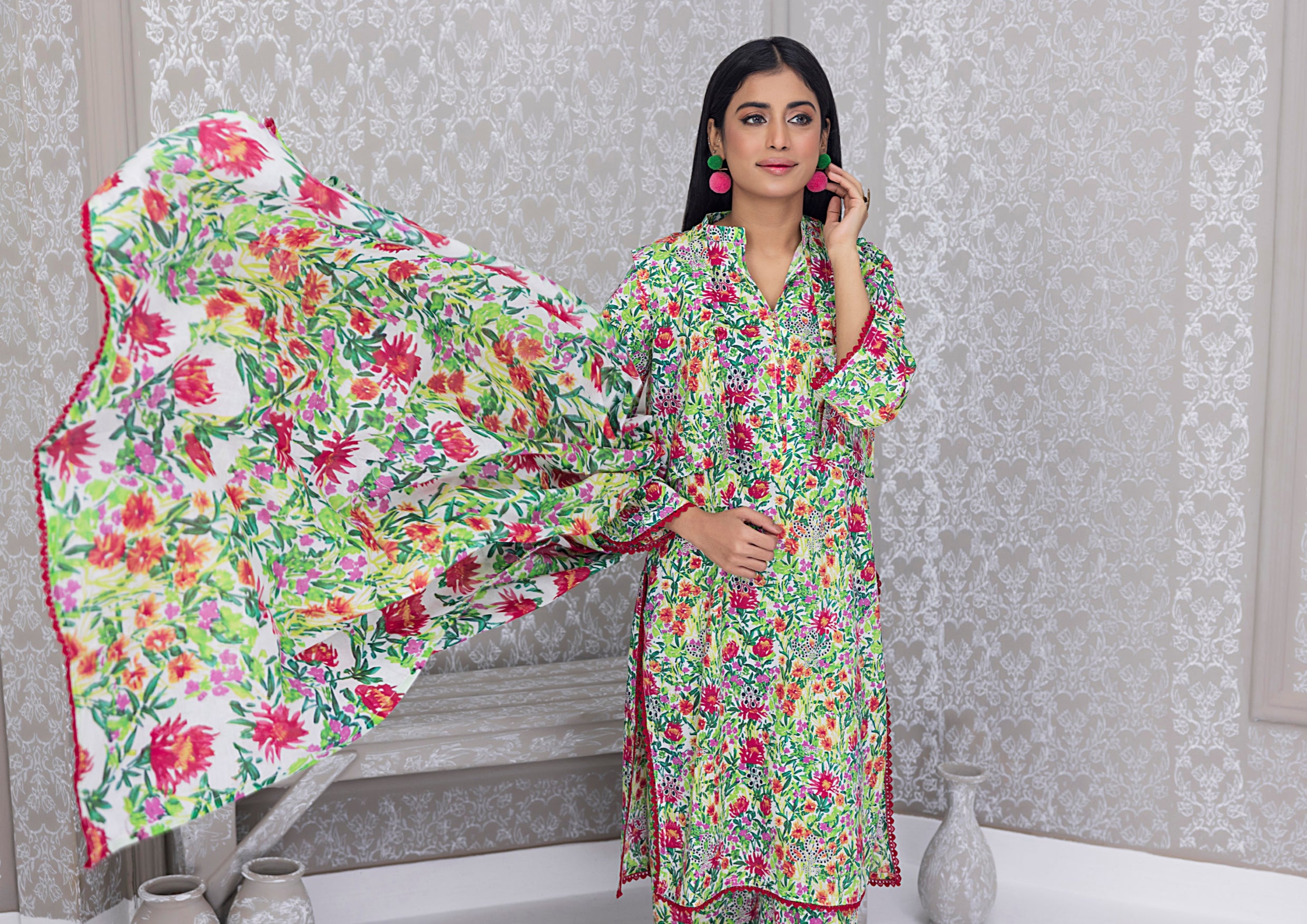 Identic Separate Salina by Regarlia Lawn Alover 3pc