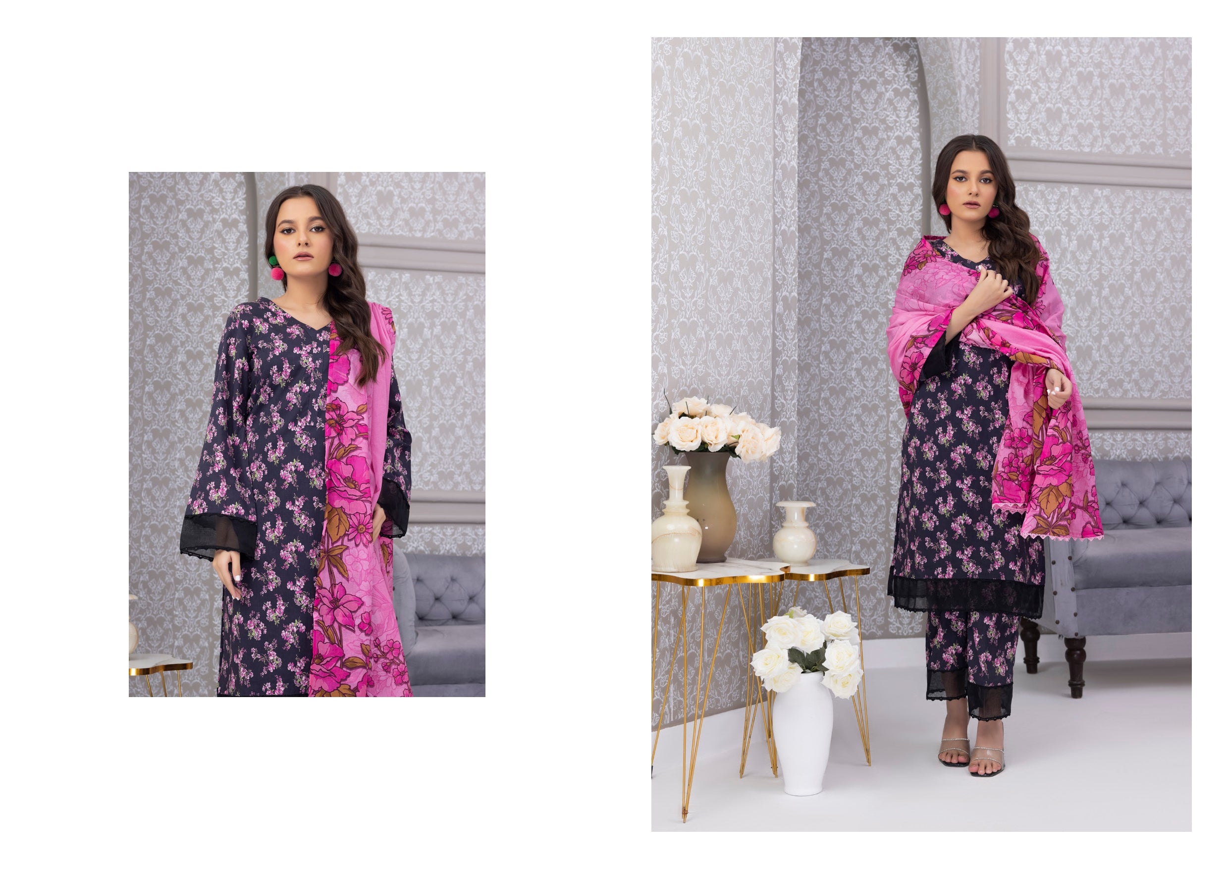 Identic Separate Salina by Regarlia Lawn Alover 3pc
