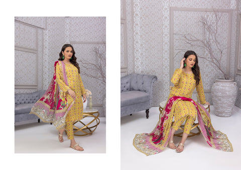 Identic Separate Salina by Regarlia Lawn Alover 3pc
