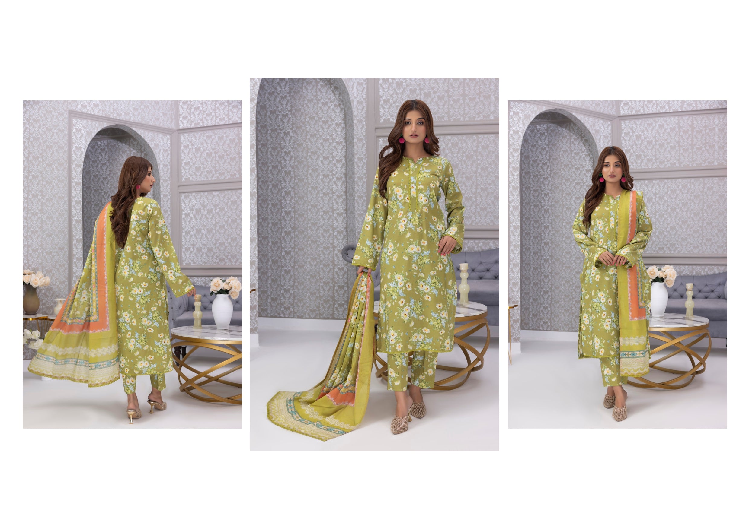 Identic Separate Salina by Regarlia Lawn Alover 3pc