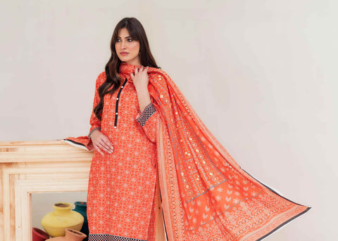 Laaj by BinIsmail Printed Allover Lawn 3Pcs