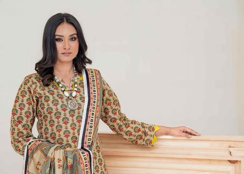 Laaj by BinIsmail Printed Allover Lawn 3Pcs