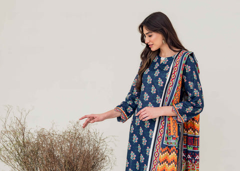 Laaj by BinIsmail Printed Allover Lawn 3Pcs