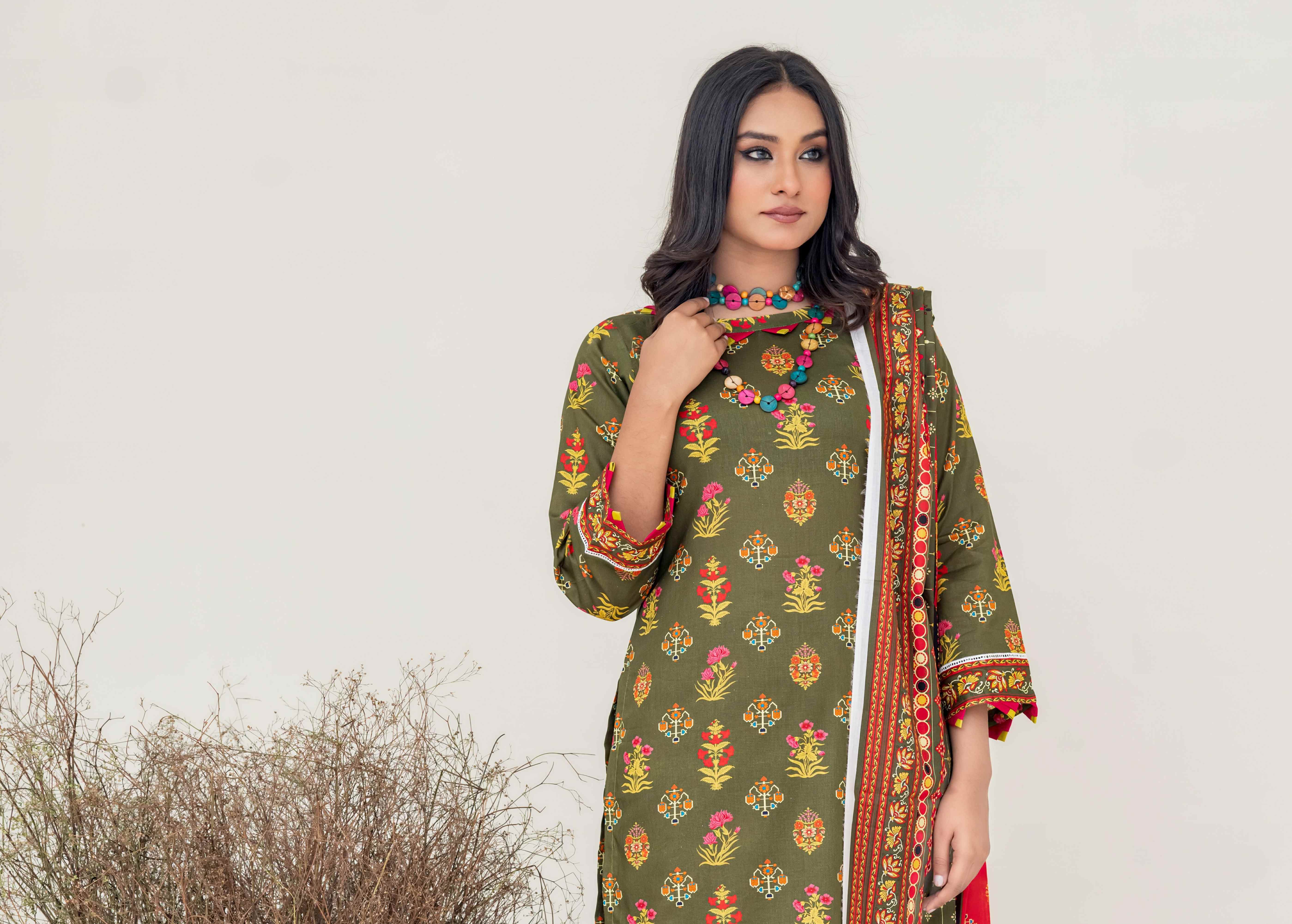 Laaj by BinIsmail Printed Allover Lawn 3Pcs