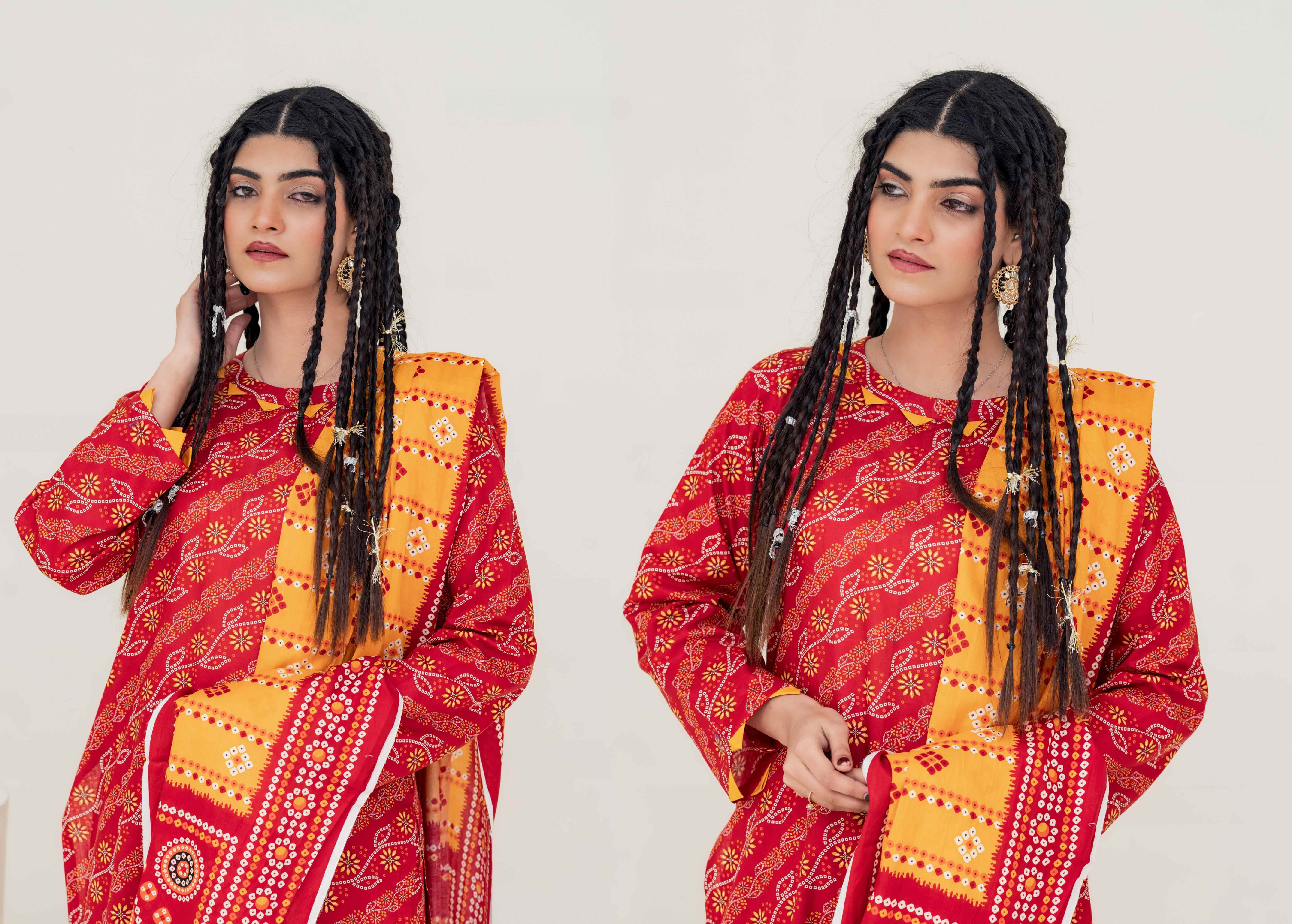 Laaj by BinIsmail Printed Allover Lawn 3Pcs