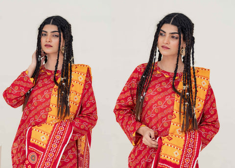 Laaj by BinIsmail Printed Allover Lawn 3Pcs