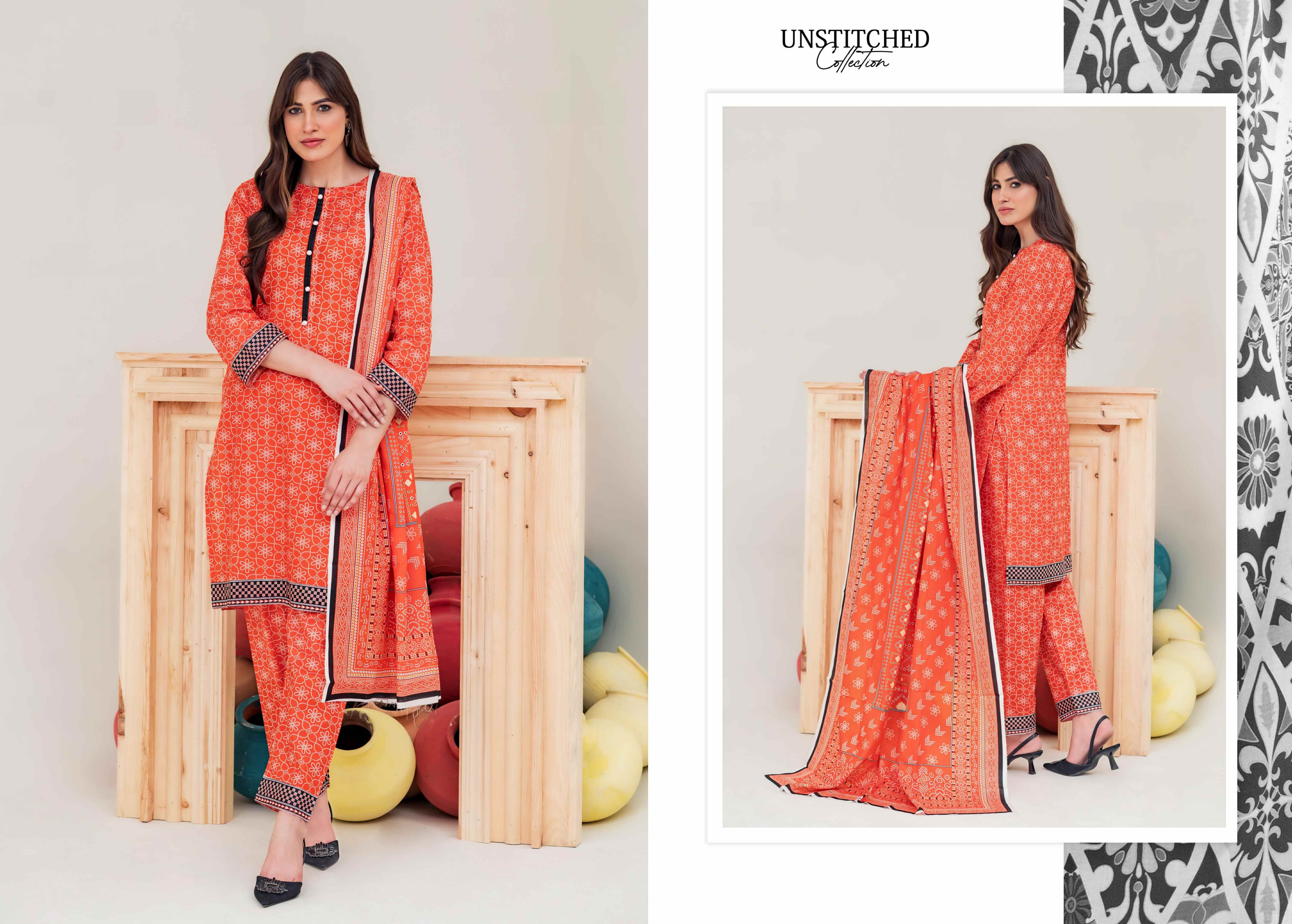 Laaj by BinIsmail Printed Allover Lawn 3Pcs