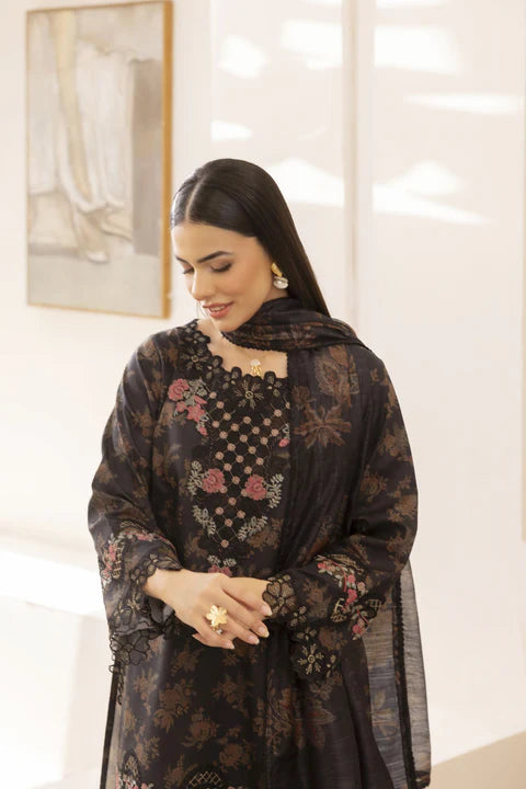Maria B M.Print Unstitched Lawn Suit With Chiffon Dupatta 001539