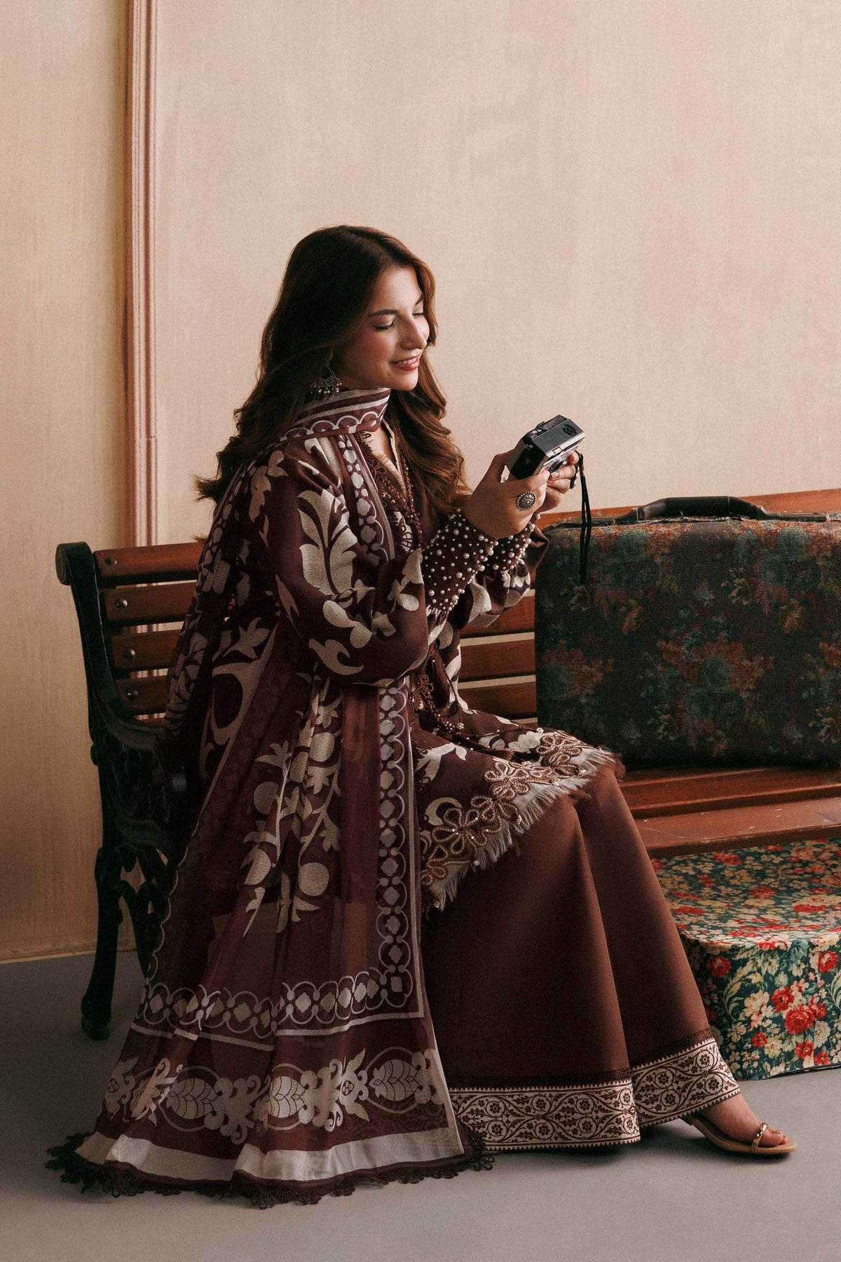 Agla Station By Maria B  M.Basics Printed Khadder 3 Pcs Collection 002143